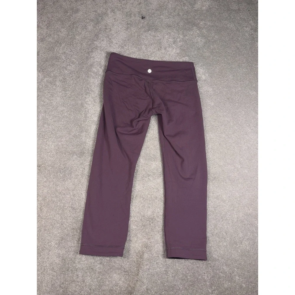 lululemon reversible cropped leggings 6 black/purple